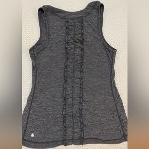 Cute grey Lululemon workout shirt